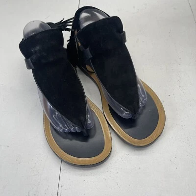 Isabel Marant Jemma Black Suede Tassel Flat Sandals Women’s Size 40 - Image 1 of 4
