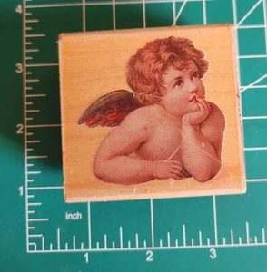Cynthia Hart Rubber Stampede Day dreaming Cherub. Victorian Valentine? B10 - Bild 1 von 6