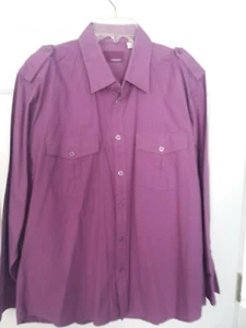 Men's Concept Clothing 100% Cotton Button-up Long Sleeve Shirt Pockets Size XL - Picture 1 of 12