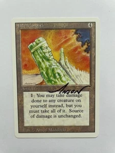 MTG ARTIST PROOF REVISED EDITION JADE MONOLITH ARTIFACT SIGNED ANSON MADDOCKS - Picture 1 of 6