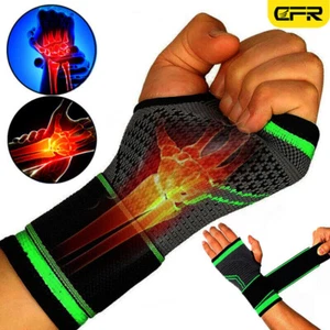 Wrist Support Compression Brace Hand Gloves Arthritis Carpal Tunnel Pain Relief - Picture 1 of 14