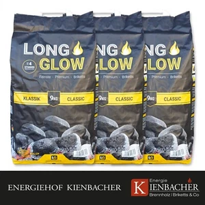 Briquetas para barbacoa Long Glow Premium 9-27 kg carbón manufactura quemador permanente carbón para barbacoa - Imagen 1 de 13