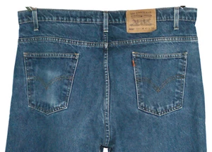 VINTAGE 1997 LEVI'S 505 REGULAR FIT ORANGE TAB BLUE DENIM JEAN W40 L34 (W39) - Picture 1 of 13