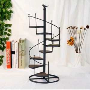 Spiral Ladder Succulent Flower Shelf 8 Pots Plant Display Stand Outdoor Indoor - Picture 1 of 13