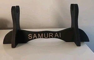 Wood Sword Stand for Display Japanese Samurai Katana / Knifes with SAMURAI lette - Picture 1 of 16