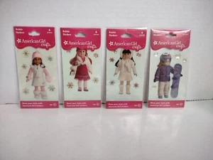 American Girl Bubble Scrapbook Stickers Lot of 4 Winter Snowboard New - Picture 1 of 6