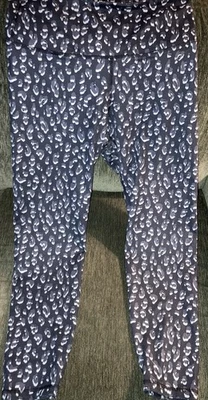 Old Navy Active Black/Gray Leopard Go-Dry Elevate Leggings SIZE-LARGE - Image 1 of 4