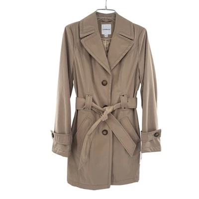 Crofts & Barrow Womens Trench Coat Beige Belted Double Breasted Classic Size S - Image 1 of 4