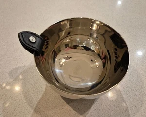 RALPH LAUREN Preston Nut Bowl Stainless Silver With Leather Tag - Picture 1 of 4