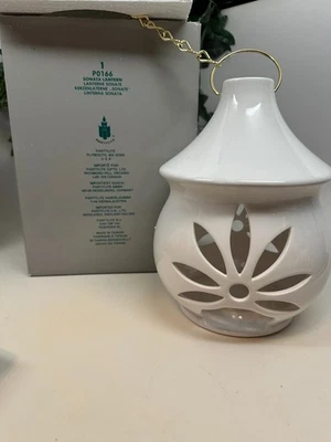 Linterna colgante votiva PartyLite Sonata blanca cerámica luminaria nueva en caja P0166 Foto 1 de 4