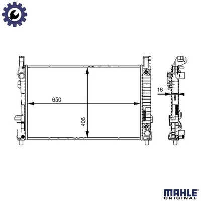 RADIATOR ENGINE COOLING CR 661 000S FOR MERCEDES-BENZ M 266.960 OM640.942 2.0L - Image 1 of 4