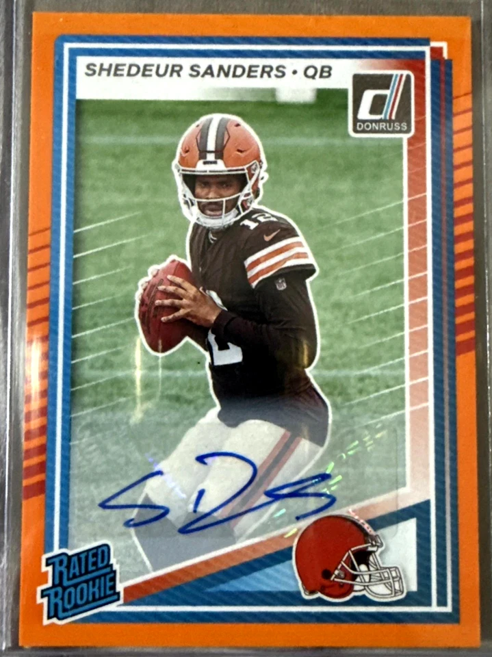2025 Donruss Rated Rookies Autograph Orange #306 Shedeur Sanders Auto RC - Image 1 of 1