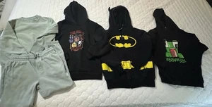 Boys Lot of 3 Sweatshirts Hoodie Sweater Set Unspeakable Batman Five Nights Fred - Picture 1 of 8