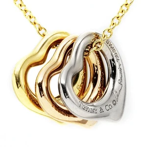 Collar TIFFANY & Co. Elsa Peretti Corazón Abierto 40cm K18 5.1g Damas Mujeres - Imagen 1 de 10