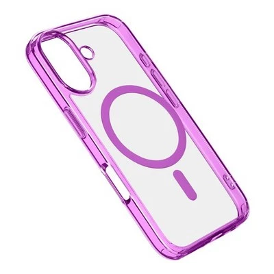 Cellular Line Cover IPHONE 16 ICONIC MAG Pink e Clear ICONICMAGIPH16P - Immagine 1 di 3