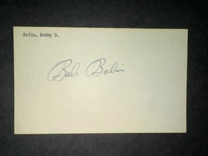 Gigantes 1961: Bob Bolin, firmado 3x5, fallecido 2023 - Imagen 1 de 1