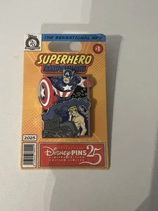 Prendedor Parques Disney 2025 Superhéroe Transformaciones Capitán América Steve Rogers LE - Imagen 1 de 1