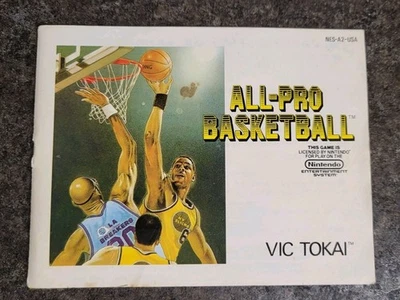 1989 Nintendo All Pro Basketball Instruction MANUAL  - Image 1 of 3