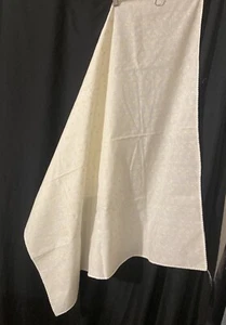 Handmade Tablecloth White w/Yellow Flowers eyelet lace FarmCore Card Table VTG - Picture 1 of 4