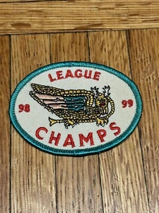 Vintage Piasa Bird Oval 3” Patch - League Champs 1998-1999 - Picture 1 of 4