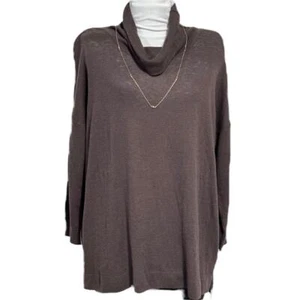 C & C California Wool/Cashmere Blend Tunic Sweater size Medium Brown Slouchy - Picture 1 of 9