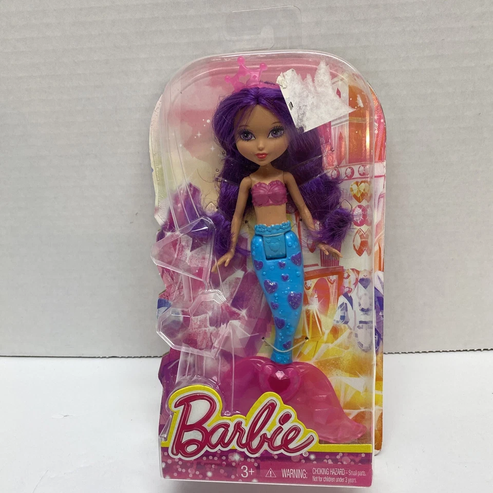 Mini boneca Barbie 2015 sereia Dng07 Dng09 cabelo roxo raro - Imagem 1 de 4