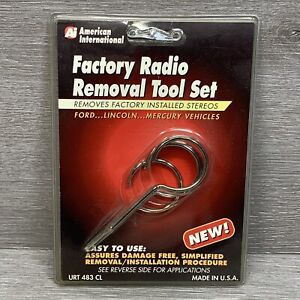 Factory Radio Removal Tool Set. URT 483 CL 1986 & Up, Ford, Lincoln, Mercury.