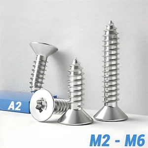 2mm 2.3mm 2.6mm 3mm - 6mm Torx Countersunk Fully Threaded Chipboard Wood Screws - Picture 1 of 87
