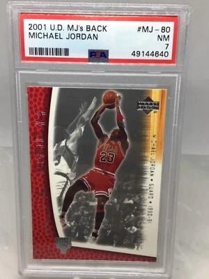 2001 Upper Deck MJ’s Back #MJ-80 Michael Jordan PSA 7 (only 7 in all grades) - Image 1 of 2