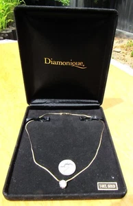 Collana vintage in oro giallo 14 kt con diamanti zirconi 30 con scatola ottime condizioni 4,43 grammi - Foto 1 di 6