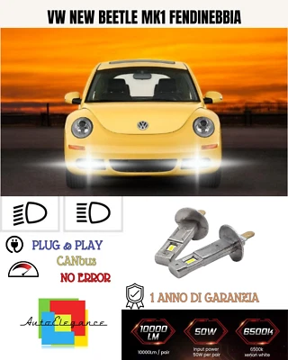 Kit Led H1 VW New Beetle Mk1 Fendinebbia 6000K Blanco 6000 Lumen - Imagen 1 de 4