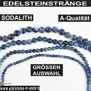 Edelstein Perlen Kugeln Sodalith Strang Schmucksteine Schmuckperlen 4mm-10mm DIY - Bild 1 von 5