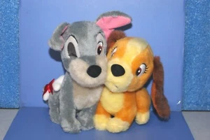 Tokyo Disney Resort JAPAN Lady & the TRAMP Plush doll Set Magnet 15cm,17cm - Picture 1 of 11