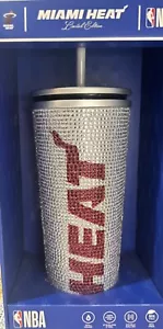 NBA Bling Hydrapeak LE Miami Heat 25 oz Stainless Steel Tumbler Rhinestones - Picture 1 of 7