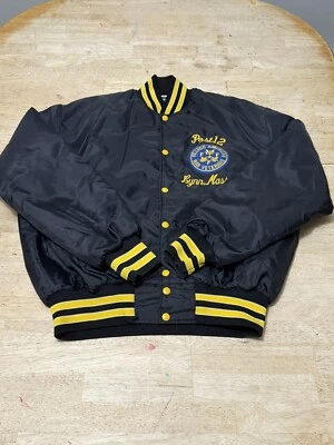 Jaqueta de cetim vintage Franco American War Veterans Holloway tamanho XL Lynn, MA EUA - Imagem 1 de 4