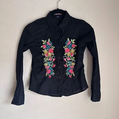 VTG Y2K Limited Too Girl’s Embroidered Button Down Foto 1 de 4