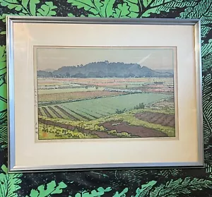 Toshi Yoshida Original Holzschnitt gerahmt "Hikone Castle" signiert 1951 - Bild 1 von 15