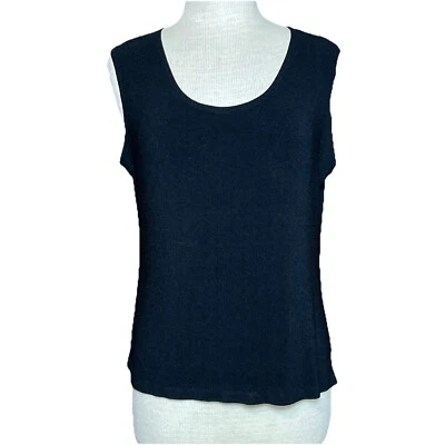 Camiseta sin mangas TRAVELSMITH XLP negra acetato spandex para mujer  Foto 1 de 4