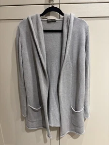 Women’s Medium Repeat Cotton Hooded Cardigan Beige - Picture 1 of 7