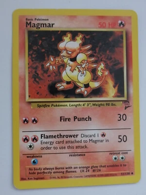 Magmar ® Set Base 2 51/130 ® Non Comune ® Pokemon ® Inglese ® Good+ - Immagine 1 di 3