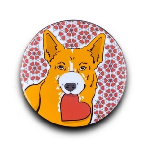 Red Heeler Australian Cattle Dog Valentine Magnet Handmade Holiday Gift 3.5" - Picture 1 of 15