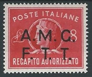 1947 TRIESTE A RECAPITO AUTORIZZATO 8 LIRE MH * - ED055-2 - Picture 1 of 1