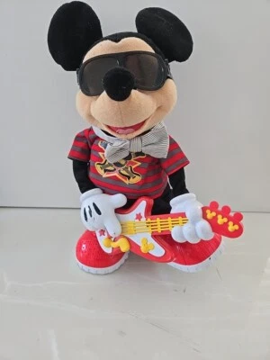 Disney 2010 Rock Star Mickey Mouse Fisher Price Musical Guitar Sing Dance Moves. - Image 1 of 4