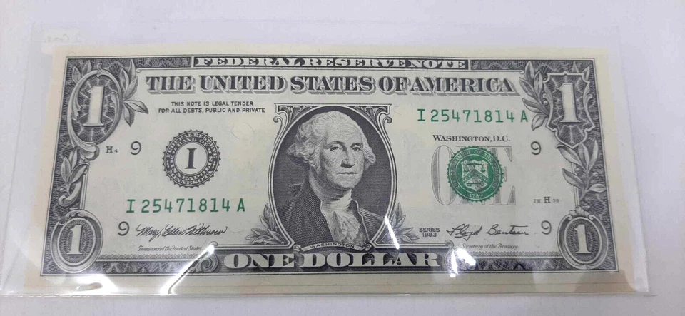 $1 1993 1 I/A BLOCK (fw) MINNEAPOLIS CU. P-1 Very Rare in Uncirculated condition - Image 1 of 3