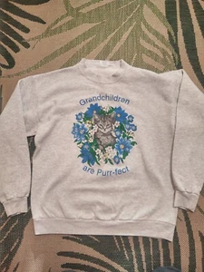 Vintage Grandchildren Are Perr Fect sweater MADE in the USA - Picture 1 of 7