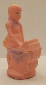 Girl w/Stroller Figure "Mary" Vintage 1960's EPPY Rubber Doll 4" - Picture 1 of 3