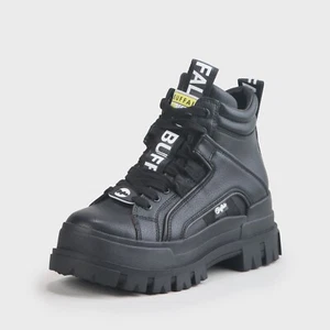 BUFFALO ASPHA NC MITTEL HERREN PETA ZUGELASSENE VEGANE LEDER KLOBIGE SOHLE STIEFEL, UK9 EU43 - Bild 1 von 6