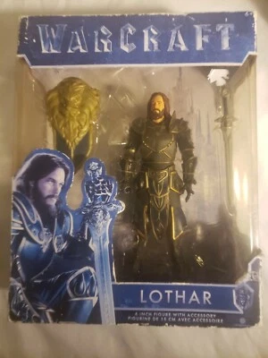 JAKKS PACIFIC WARCRAFT LOTHAR 6" ACTION FIGURE WITH ACCESSORIES  **NEW** - Image 1 of 4