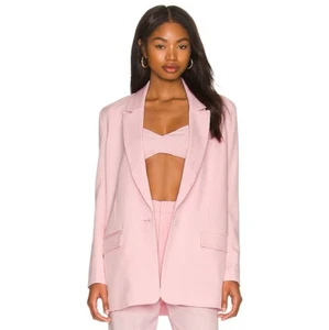 BNWT Bardot Belted Blazer Soft Pink Sz L - Picture 1 of 5