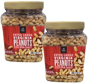 2 Packs Member's Mark Extra Large Virginia Peanuts with Sea Salt - 34.5 oz. - Picture 1 of 5